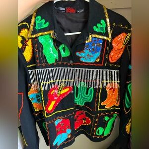 Vintage 90s southwest sequin rodeo jacket
